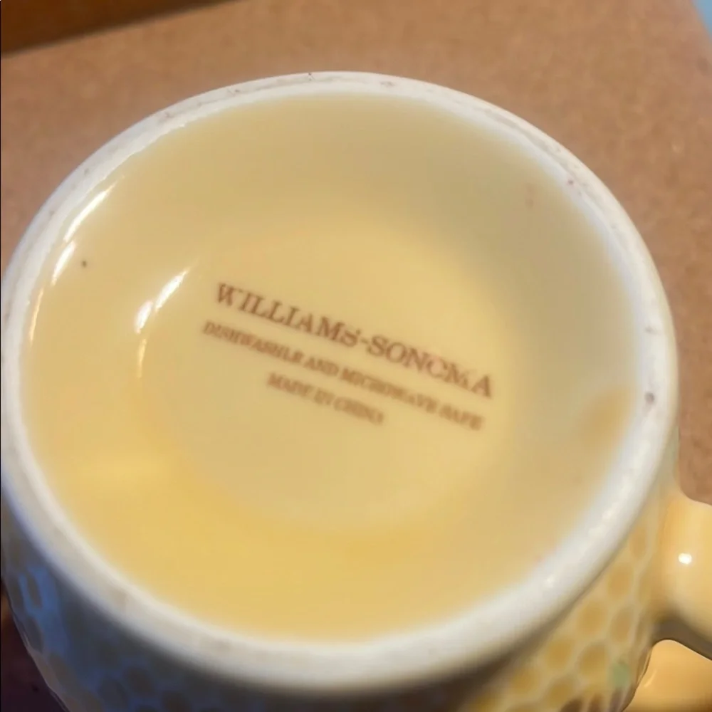 Williams Sonoma Yellow Honeycomb Serveware Set
